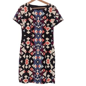 Talbots Multicolor Geometric Mini Dress, 4